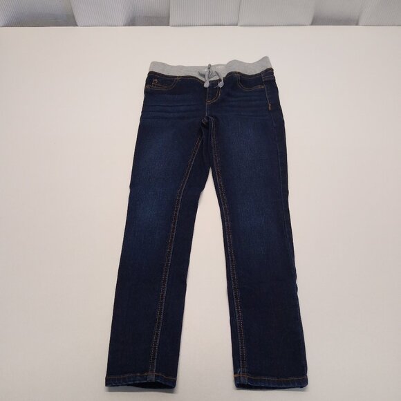 Wonder Nation Girl's M (7-8) Jeggings Denim Style Faux Drawstring Waist - Picture 1 of 5